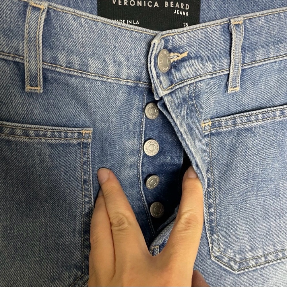VERONICA BEARD Grant Wide Leg Super High Rise Flare Jeans \\ 28 - Picture 4 of 5